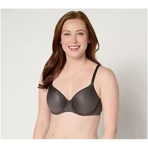 Breezies Featherlite Breathe Underwire T-Shirt Bra Graphite D/36  #56#